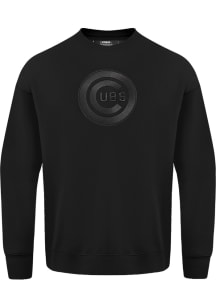 Pro Standard Chicago Cubs Mens Black Triple Black Long Sleeve Fashion Sweatshirt