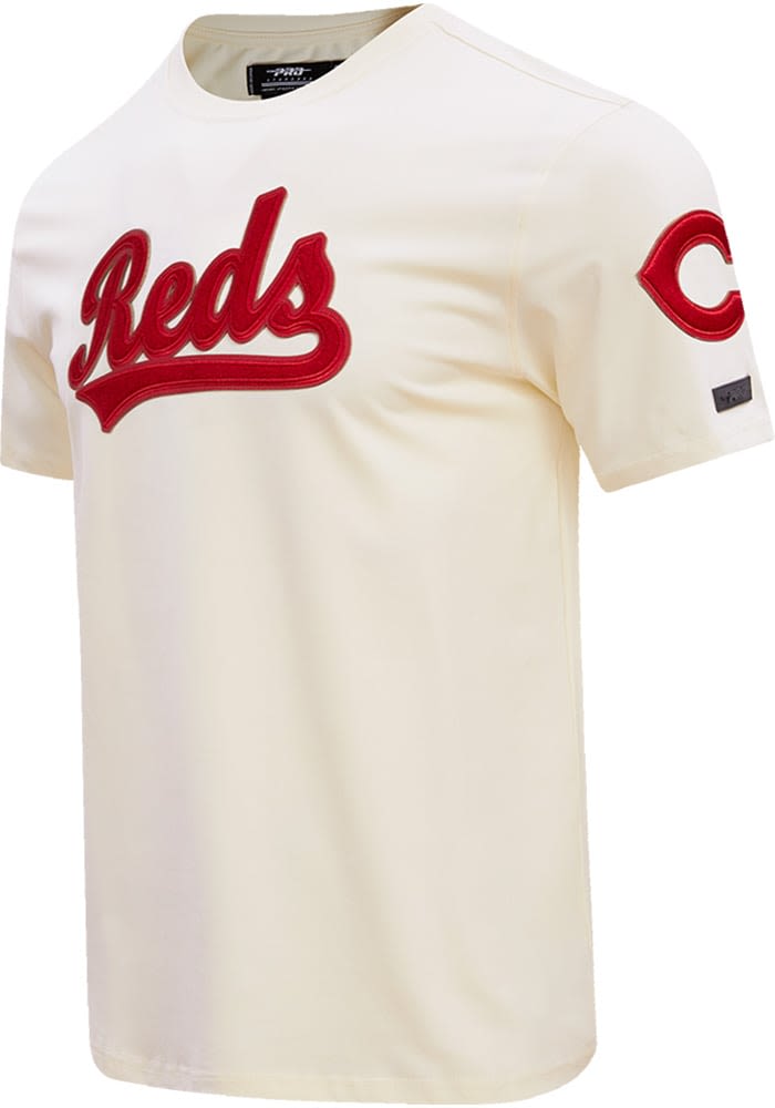 Pro Standard Cincinnati Reds White Triple Tonal Short Sleeve Fashion T Shirt