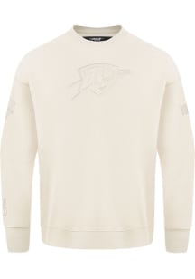 Pro Standard Oklahoma City Thunder Mens White Neutral Long Sleeve Fashion Sweatshirt