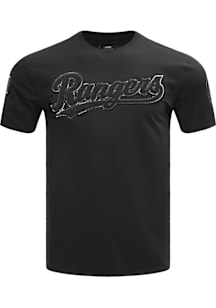 Pro Standard Texas Rangers Black Triple Black Short Sleeve Fashion T Shirt