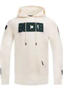 Pro Standard Milwaukee Bucks Mens White Triple Tonal Fashion Hood