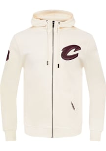 Pro Standard Cleveland Cavaliers Mens White Triple Tonal Long Sleeve Zip Fashion
