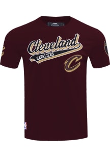 Pro Standard Cleveland Cavaliers Maroon Script Tail Short Sleeve Fashion T Shirt