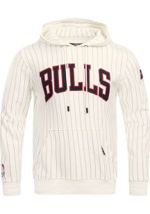 Pro Standard Chicago Bulls Mens White Pinstripe Retro Classic Fashion Hood