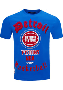 Pro Standard Detroit Pistons Mens Blue Old English Classics Long Sleeve Fashion Sweatshirt