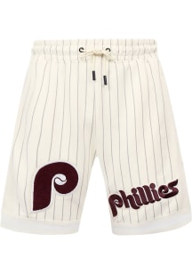 Pro Standard Philadelphia Phillies Mens White Pinstripe Retro Classic 2.0 Shorts