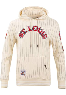 Pro Standard St Louis Cardinals Mens White Pinstripe Retro Classic Fashion Hood