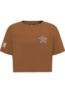 Pro Standard Houston Astros Womens Brown Paint Short Sleeve T-Shirt