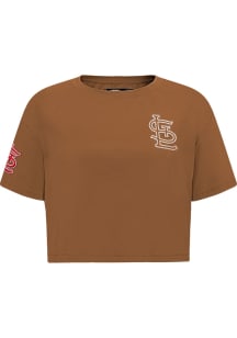 Pro Standard St Louis Cardinals Womens Brown Paint Short Sleeve T-Shirt