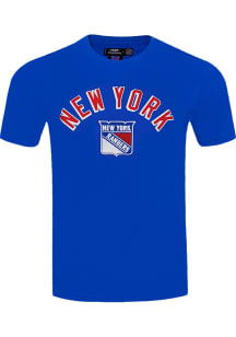 Pro Standard New York Rangers Blue Classic Bristle Short Sleeve Fashion T Shirt