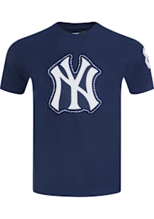 Pro Standard New York Yankees Navy Blue Pick Stitch Short Sleeve Fashion T Shirt