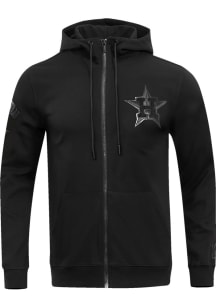 Pro Standard Houston Astros Mens Black Triple Black Long Sleeve Zip Fashion