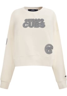 Pro Standard Chicago Cubs Womens Ivory Reverse Crew Sweatshirt