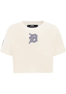 Pro Standard Detroit Tigers Womens Ivory Reverse Short Sleeve T-Shirt