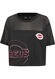Pro Standard Cincinnati Reds Womens Black Influence Short Sleeve T-Shirt