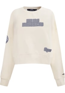 Pro Standard Dallas Mavericks Womens Ivory Reverse Crew Sweatshirt