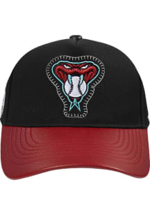 Pro Standard Arizona Diamondbacks DIY Pick Stitch Leather Front Strapback Adjustable Hat - Black