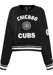 Pro Standard Chicago Cubs Womens Black Pearl Crew Sweatshirt