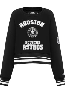 Pro Standard Houston Astros Womens Black Pearl Crew Sweatshirt