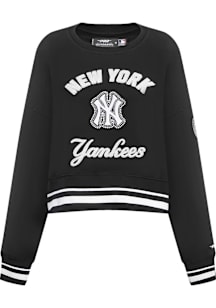 Pro Standard New York Yankees Womens Black Pearl Crew Sweatshirt