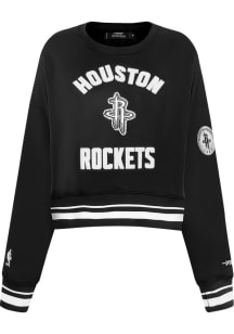 Pro Standard Houston Rockets Womens Black Pearl Crew Sweatshirt