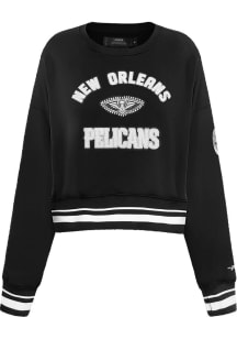Pro Standard New Orleans Pelicans Womens Black Pearl Crew Sweatshirt
