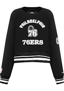Pro Standard Philadelphia 76ers Womens Black Pearl Crew Sweatshirt