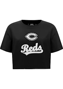 Pro Standard Cincinnati Reds Womens Black Pearl Short Sleeve T-Shirt