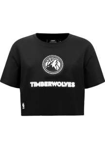 Pro Standard Minnesota Timberwolves Womens Black Pearl Short Sleeve T-Shirt