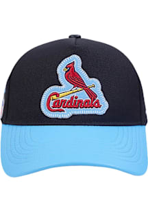 Pro Standard St Louis Cardinals DIY Pick Stitch Leather Front Strapback Adjustable Hat - Black