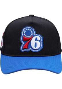 Pro Standard Philadelphia 76ers DIY Pick Stitch Leather Front Adjustable Hat - Black