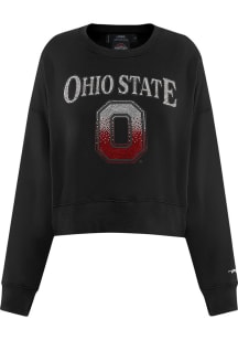 Womens Ohio State Buckeyes Red Pro Standard Jewels Crew Sweatshirt