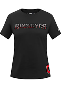 Pro Standard Ohio State Buckeyes Womens Red Jewels Short Sleeve T-Shirt