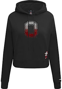 Pro Standard Ohio State Buckeyes Womens Red Jewels Hooded Sweatshirt
