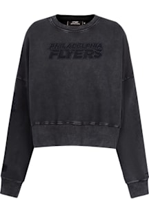 Pro Standard Philadelphia Flyers Womens Grey Washed Crew Sweatshirt