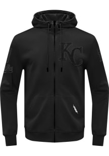 Pro Standard Kansas City Royals Mens Black Triple Black Long Sleeve Zip Fashion