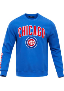 Pro Standard Chicago Cubs Mens Blue Classic Long Sleeve Fashion Sweatshirt