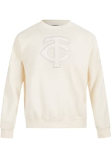 Pro Standard Minnesota Twins Mens White Triple Cream Long Sleeve Fashion Sweatshirt