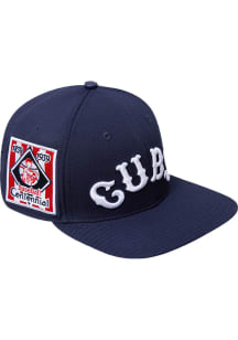 Pro Standard Chicago Cubs Navy Blue Retro Classic Wordmark Logo SP Mens Snapback Hat