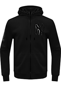 Pro Standard New York Yankees Mens Black Triple Black Long Sleeve Zip Fashion