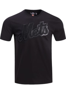 Pro Standard New York Mets Black Triple Black Short Sleeve Fashion T Shirt