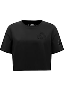 Pro Standard Ohio State Buckeyes Womens Black Triple Black Boxy Short Sleeve T-Shirt