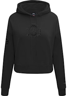 Womens Ohio State Buckeyes Black Pro Standard Triple Black Hooded Sweatshirt
