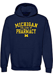 Michigan Wolverines Mens Navy Blue College of Pharmacy Long Sleeve Hoodie