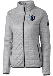 Cutter and Buck Sporting Kansas City Womens Grey Rainier PrimaLoft Heavy Weight Jacket