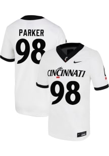 Marquaze Parker Nike Mens White Cincinnati Bearcats NIL Game Football Jersey