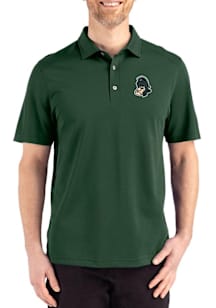 Cutter and Buck Michigan State Spartans Mens Green Vault Advantage Refresh Short Sleeve Polo