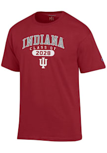 Champion Indiana Hoosiers Crimson Class of 2028 Jersey Short Sleeve T Shirt