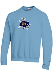 Mens Drexel Dragons Blue Champion Versa Twill Vault Dragon Crew Sweatshirt