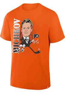 Matvei Michkov Philadelphia Flyers Orange Player Action Short Sleeve Fashion Player T Shirt